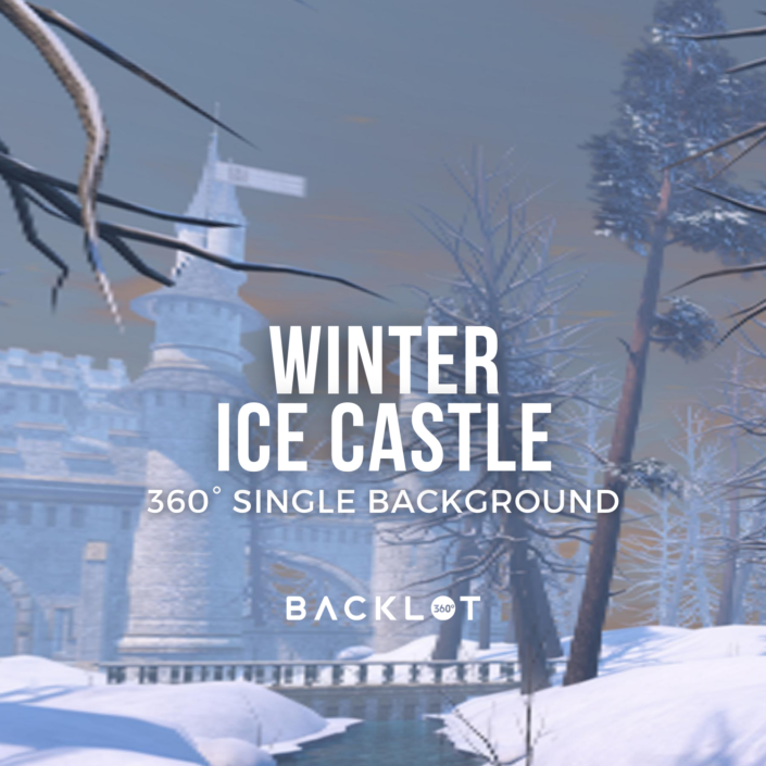 Winter Ice Castle Single Background